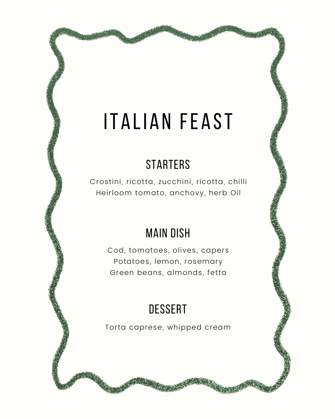 Italian Feast - Sunday 10 August