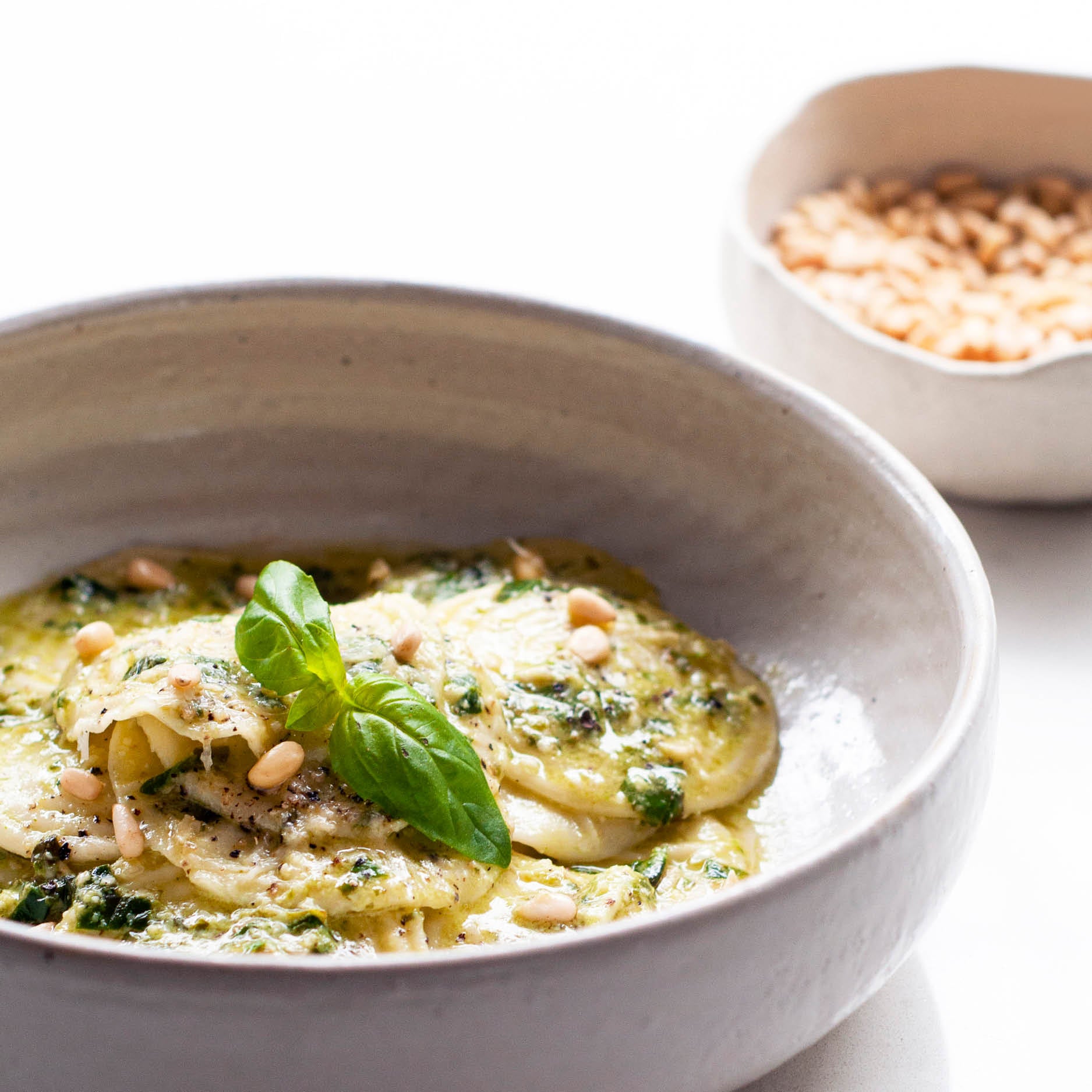 Corzetti Pasta with Pesto Genovese