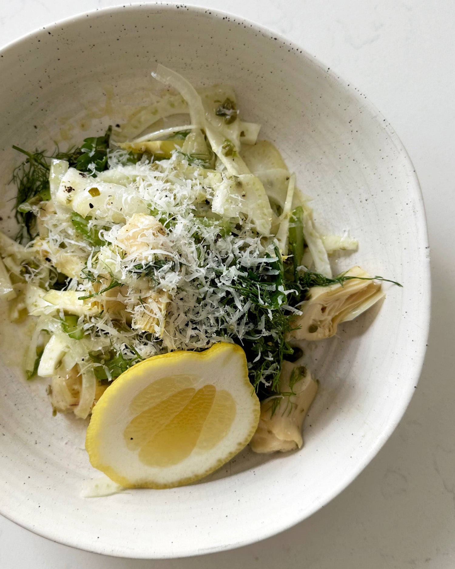 White Asparagus, Fennel and Marinated Artichoke Salad