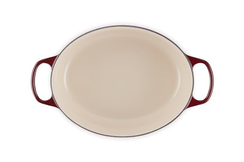 Le Creuset Enameled Cast Iron Oval Dutch Oven, 6.75 qt., Garnet