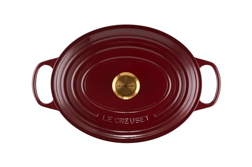 Le Creuset Enameled Cast Iron Oval Dutch Oven, 6.75 qt., Garnet