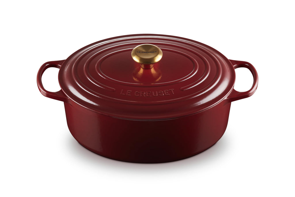 Le Creuset Enameled Cast Iron Oval Dutch Oven, 6.75 qt., Garnet
