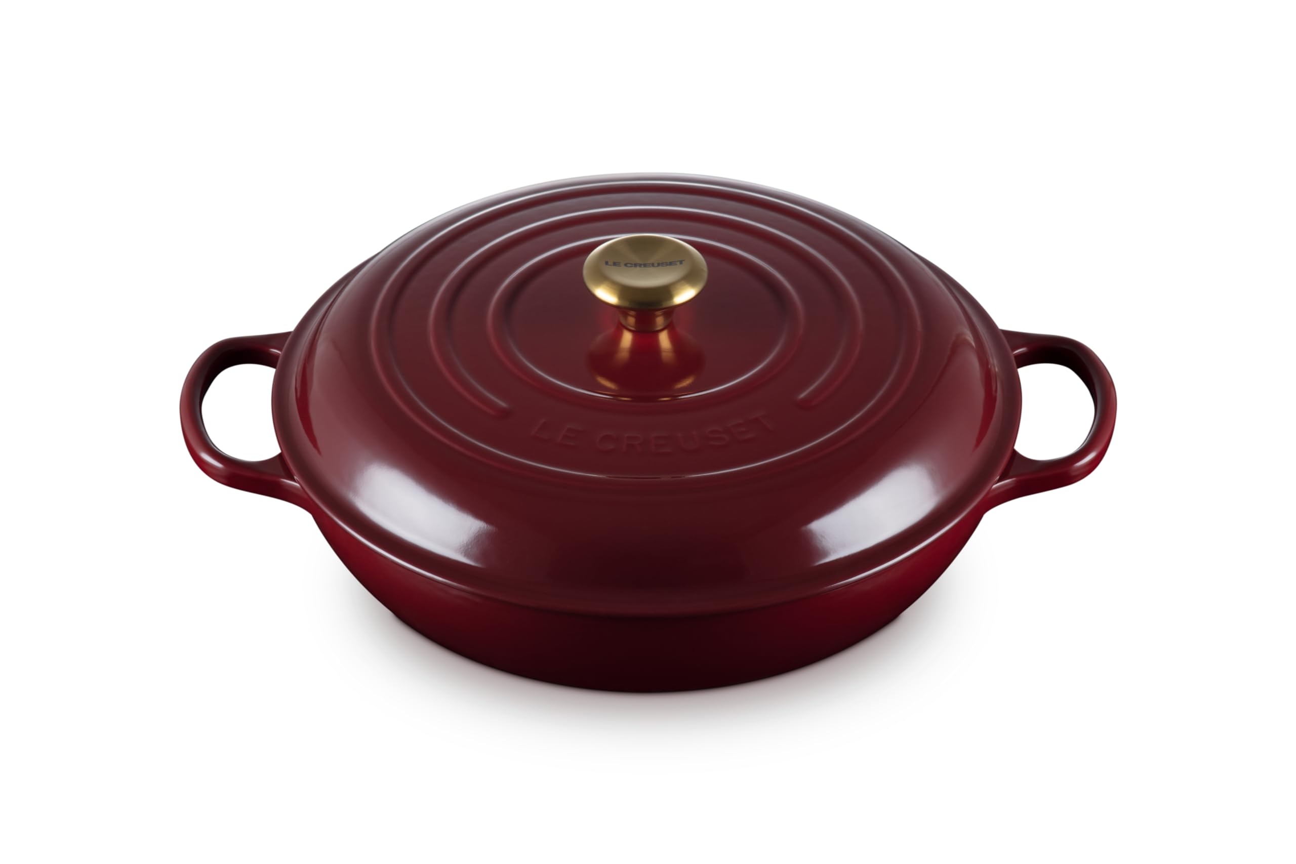 Le Creuset Enameled Cast Iron Signature Braiser, 3.5 qt., Garnet