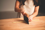 hand-shaping pasta during workshop