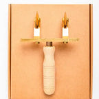 Brass Adjustable Pasta Cutter with Two Smooth Wheels