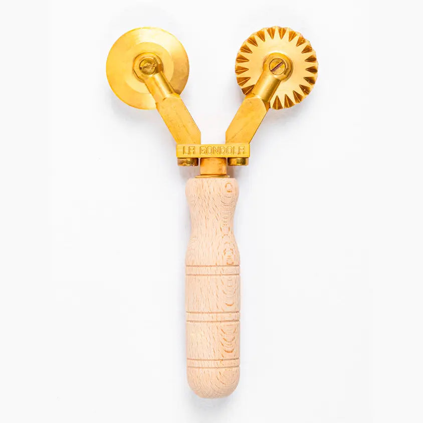 Double Brass Pasta Cutter Wheel