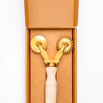 Double Brass Pasta Cutter Wheel