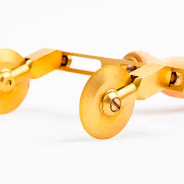 Brass Adjustable Pasta Cutter with Two Smooth Wheels