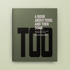 Green cover of TOO pasta cookbook by Simone Agostino.